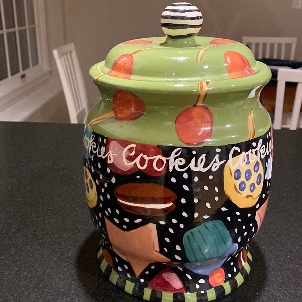 Hand painted Droll Designs Cookie Jar